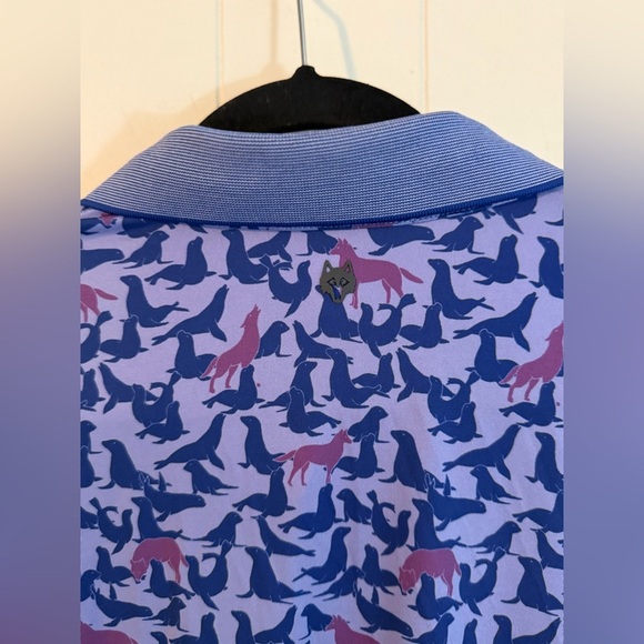 Greyson Seals and Wolf Purple Polo, Sz XXL - Picture 4 of 6